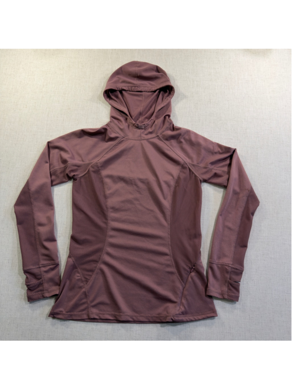 Fabletics Women’s S Mauve Hooded Athletic Top Mesh Panels